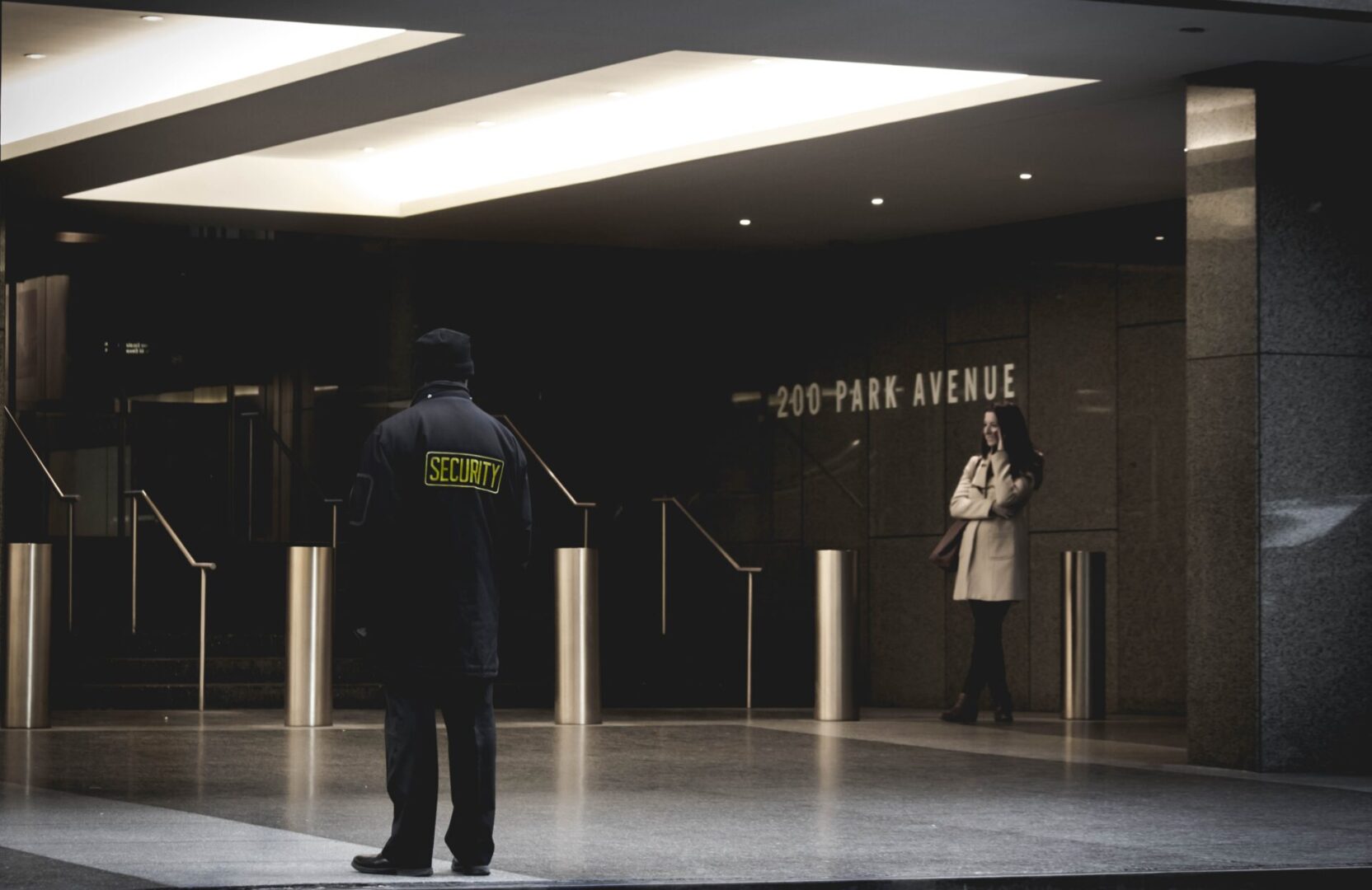 A security officer in a terminal